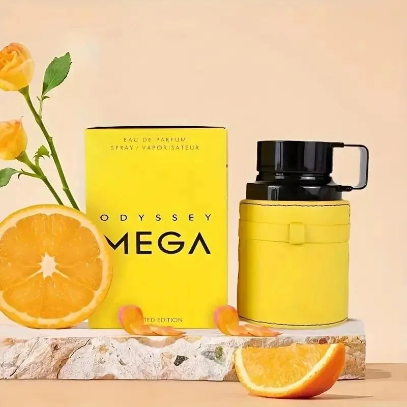 Armaf Odyssey Mega Man Eau de Parfum Spray 100ml Original Arab Perfumes Lasting Woody Aromatic Perfume Cologne for Men Makeup
