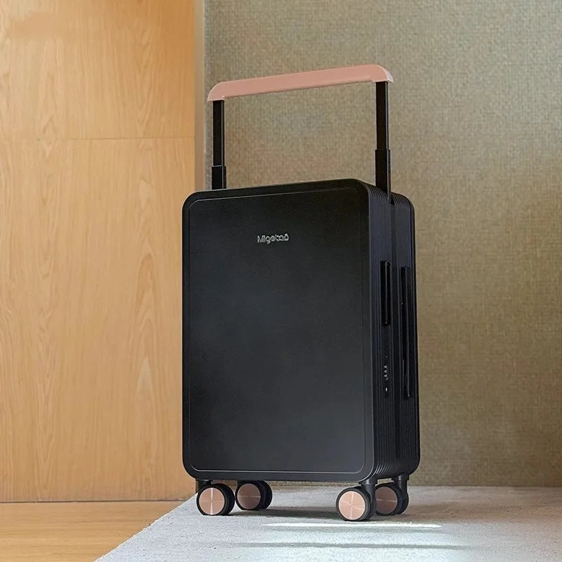 Wide Handlebar Rolling Luggage High-quality Durable PC Material Travel Balance Trolley Suitcase with 360° Spinner Wheel TSA Lock