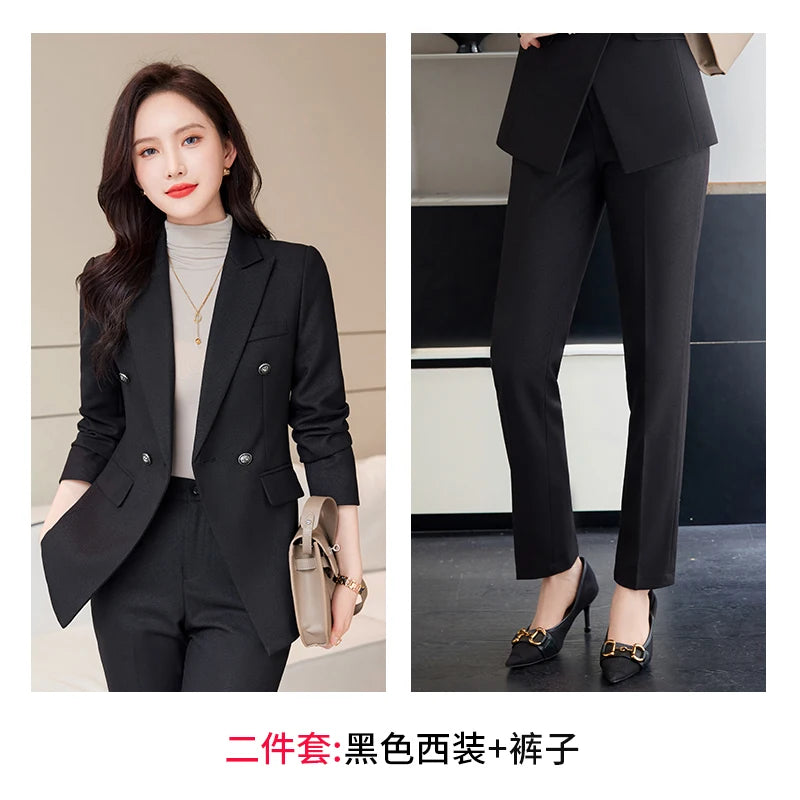 Women's Professional Suit Pantsuits, Highest Temperament to Make You Unique, Autumn and Winter Fashion, New