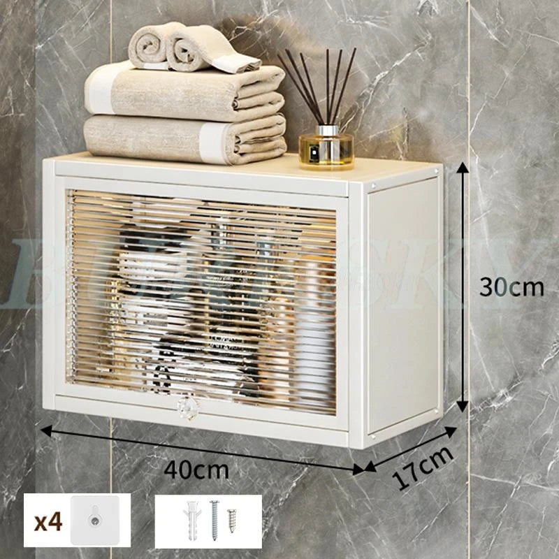 Bathroom Storage Floor to Floor, Waterproof Cabinet, Multi-Layer Storage Rack with Door