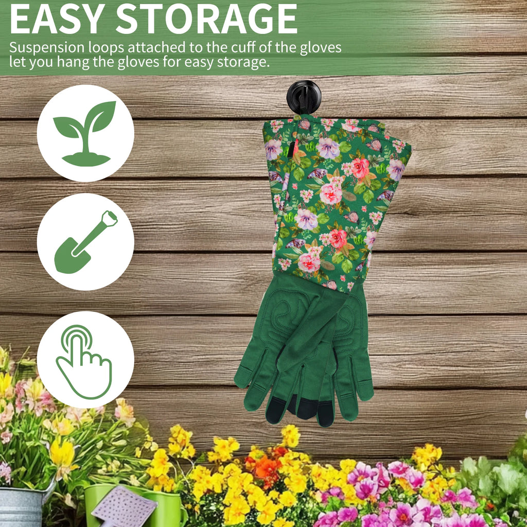 Long Sleeve Gardening Gloves for Women Durable Breathable Comfortable Thorn Proof for Garden Rose Yard & Outdoor Work Protection