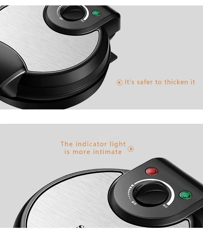 Electric Crispy Egg Roll Maker Omelet Sandwich Iron Crepe Baking Pan Waffle Pancake Oven DIY Ice Cream Cone Machine