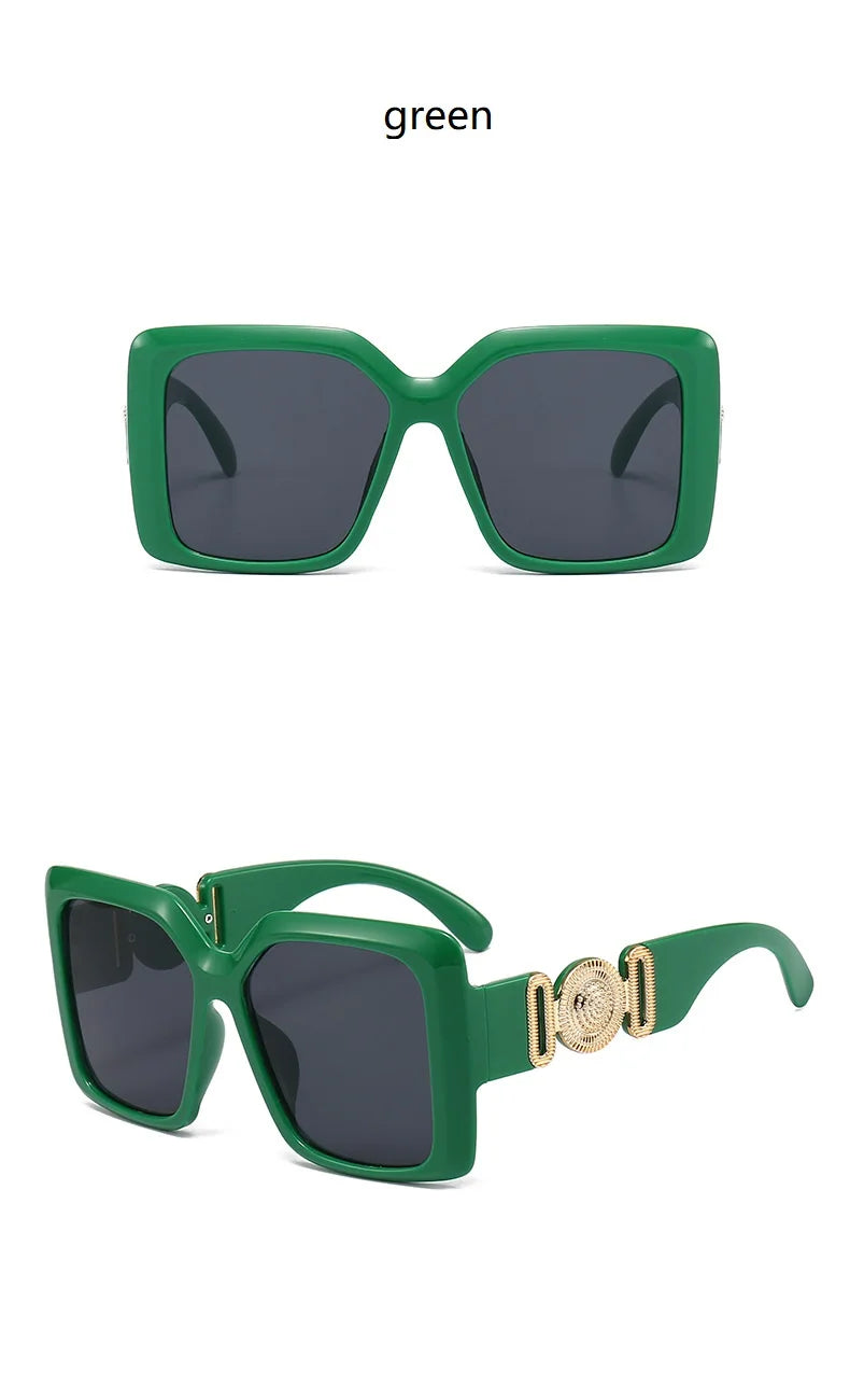 INS Popular Square Sunglasses Women Luxury Retro Brand Men Trending Travel Sun Glasses Female Shades UV400 Oculus