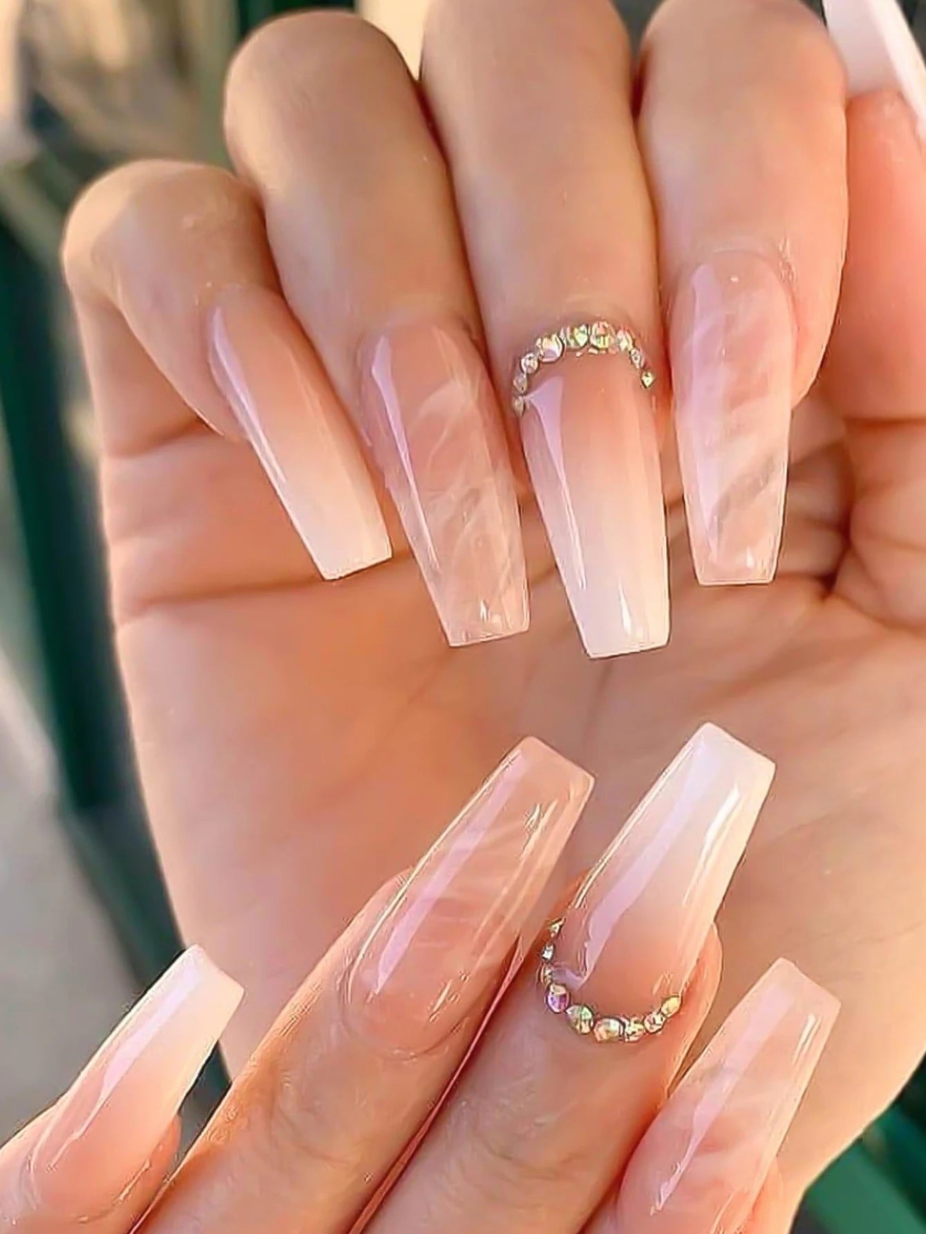 Ultra-long Matte False Nail Halloween Ballerina Square Nail Tips Artificial Nail For Lady Beauty Nail Makeup Fashion Nail Art