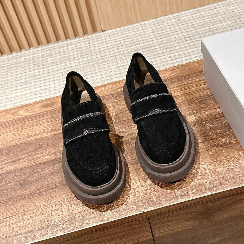 2025 Early Spring New Fashion All-In-One Platform Sandals Women's Platform Shallow Single Shoes Slip-On Lazy Slippers Sandals