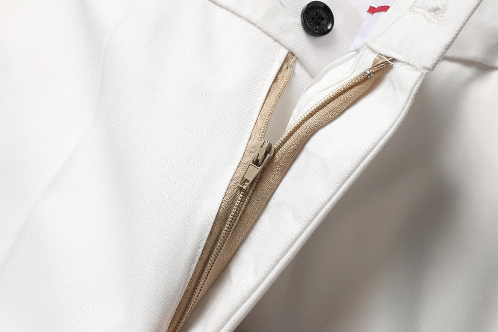 Men's White High-End Suit Two-Piece Suit Four Seasons Business Formal Wear Anti-Wrinkle Non-Stick Wool Suit Workplace Work Cloth