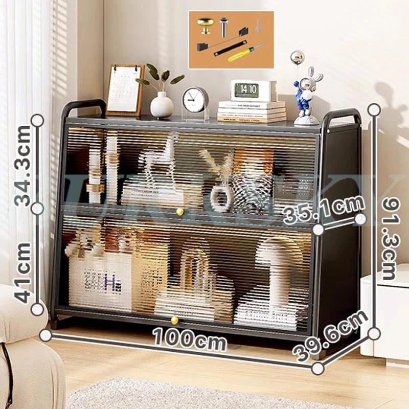 Bathroom Storage Floor to Floor, Waterproof Cabinet, Multi-Layer Storage Rack with Door