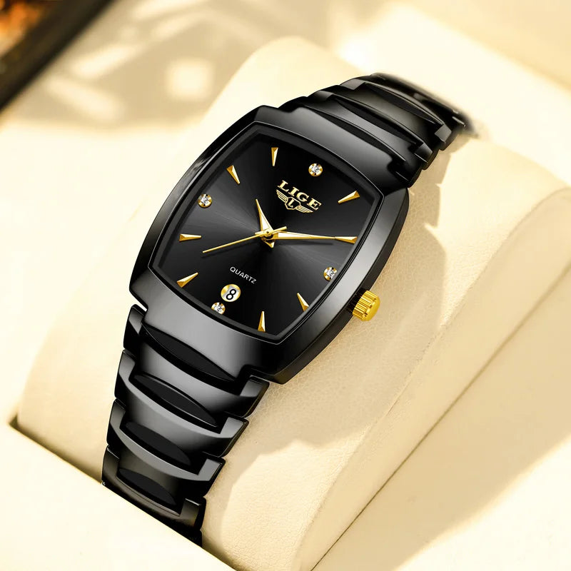 LIGE New Ladies Waterproof Watch Luxury Stainless Steel Women Watches Creative Fashion Original Elegant Quartz Wristwatch Gift