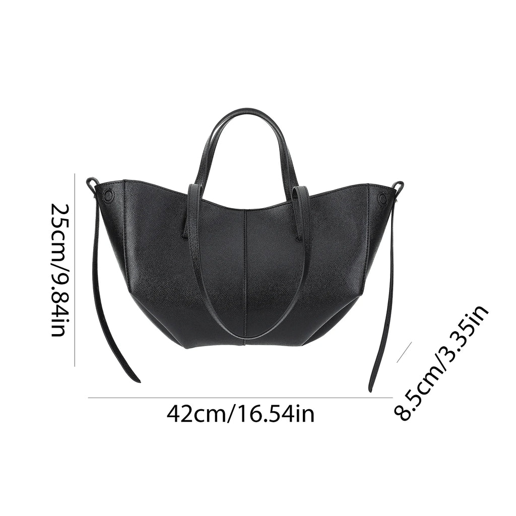 Ladies Large Capacity Underarm Bag Solid Casual Grocery Bag Women PU Leather Chic Shoulder Bag with Purse Commuting Tote Handbag