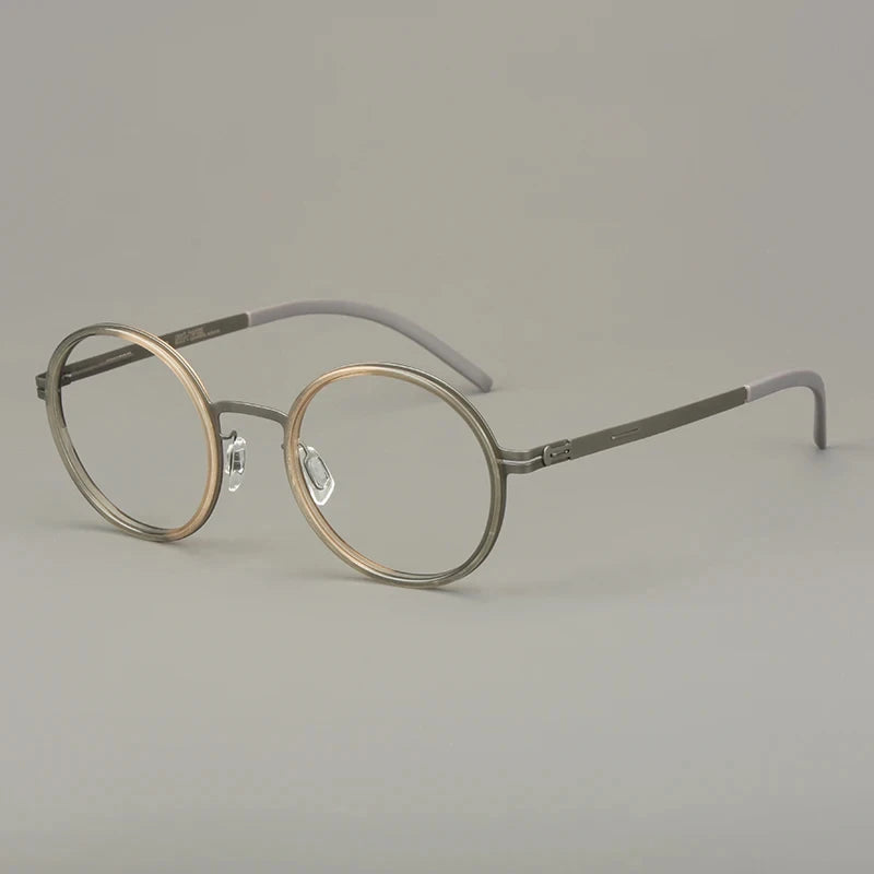 Classics Round Glasses Frame Eyeglasses Light Thin Screwless Acetate Ring Men Women Spectacle Germany Brand Design Oroshi 2025