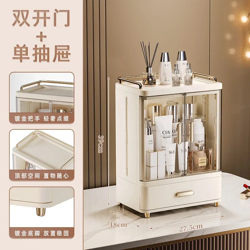 Cosmetics Storage Box Desktop Large Capacity Eyebrow Pencil Makeup Brush Dustproof Storage Rack Skincare Product Storage Box