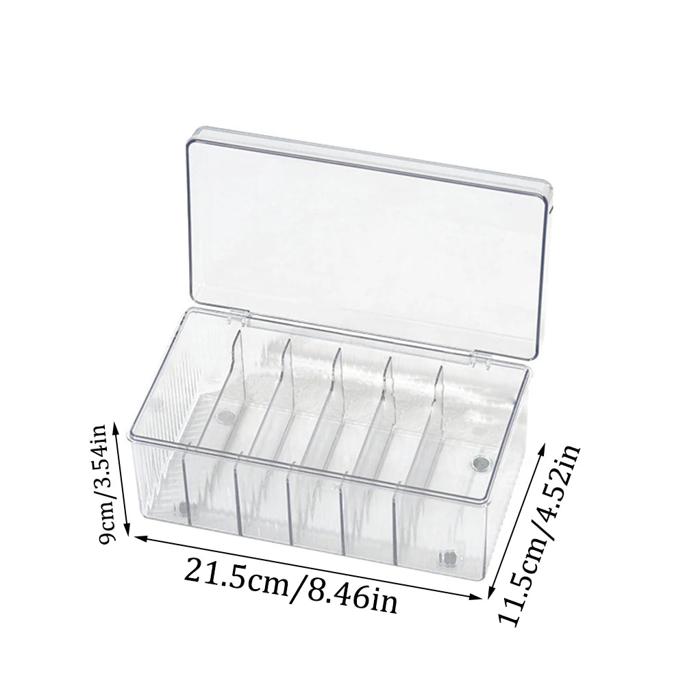 Cosmetics Storage Box Nail Tools Multi Grid Trapezoidal Design Desktop Miscellaneous Items Makeup Cotton Box Storage Box