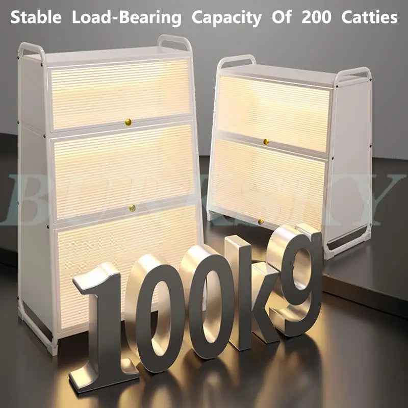 Bathroom Storage Floor to Floor, Waterproof Cabinet, Multi-Layer Storage Rack with Door