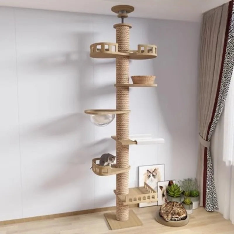 Cat Tree Multilayer Rotatable Moisture Proof Breathable Scratching Posts Save space Cat Tower For Home Indoor Cats Shelves 캣타워