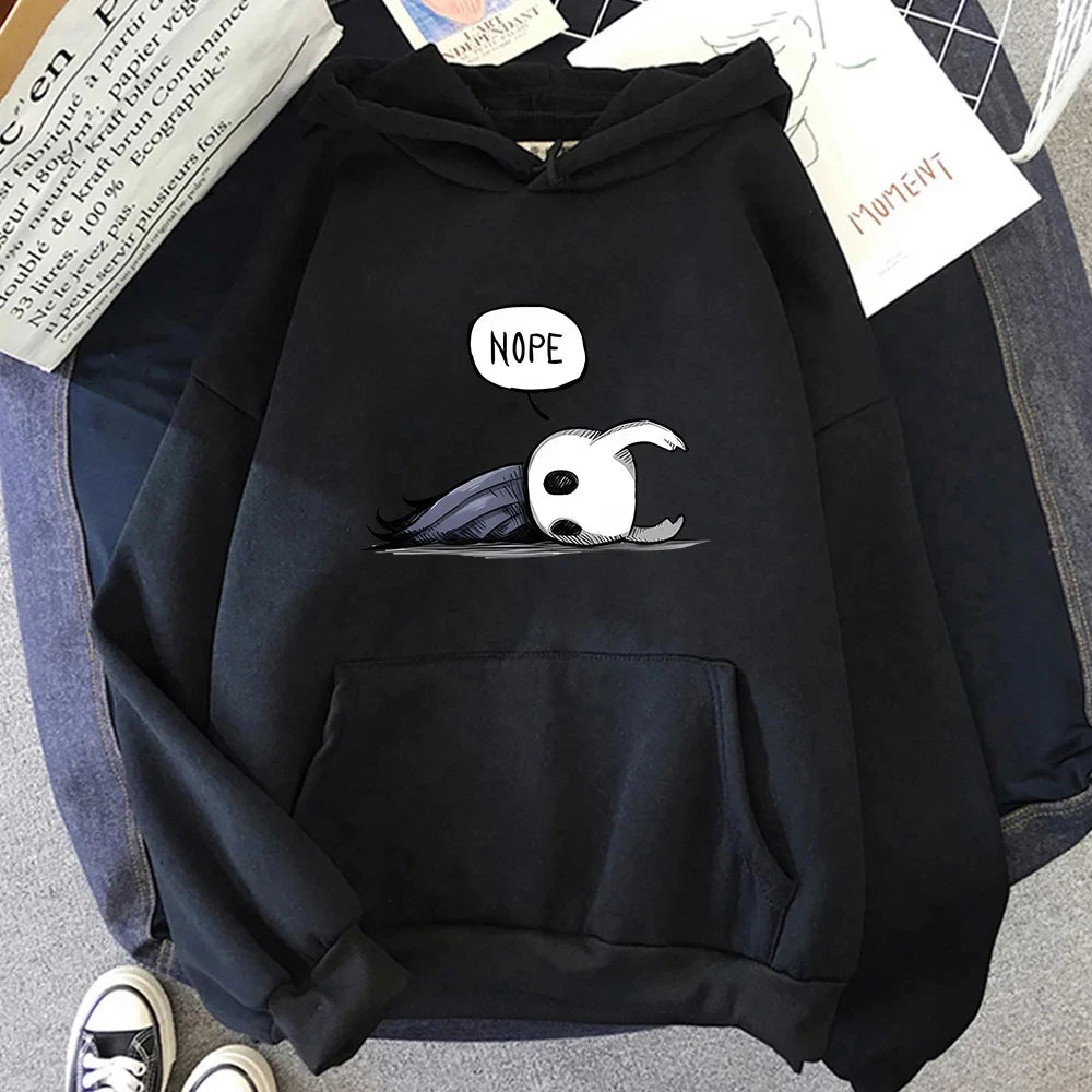 Hollow Knight Hot Game Character Print Hoodies Men High Street Funko Pop Sweatshirt Autumn Casual Pullovers Unisex Anime Clothe