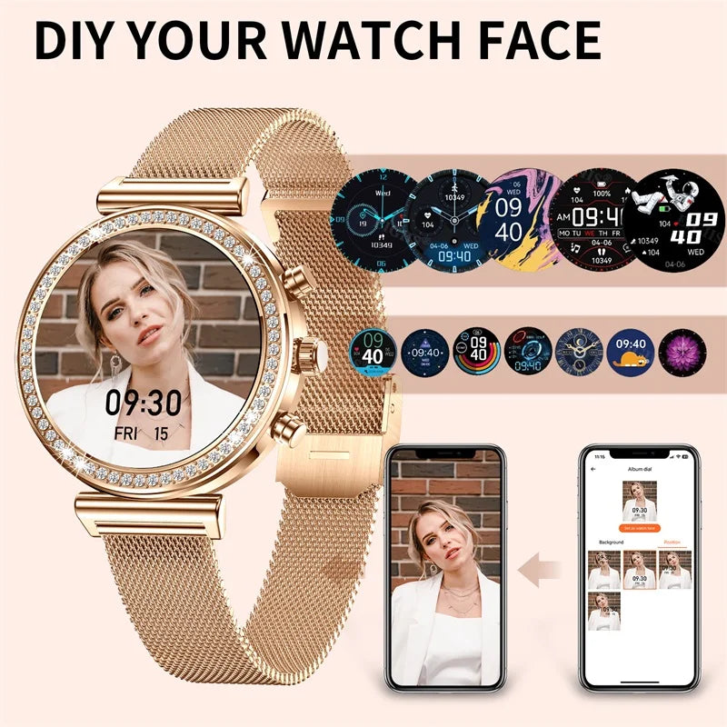 Ladies' Smartwatch, Answering/making Calls, Message Push, Compatible With For IPhone/Android Phones, 1.27-inch Full Touch Screen