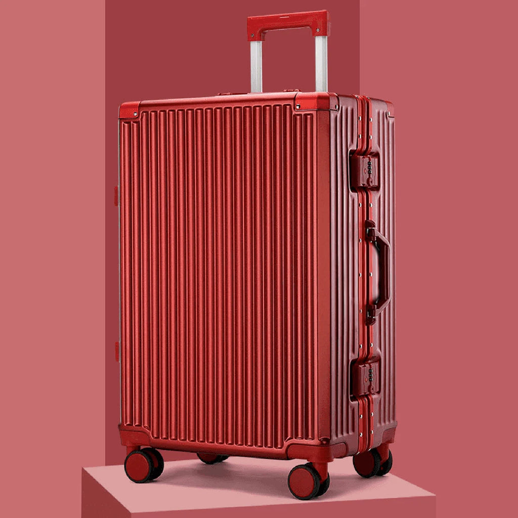 Trolley Luggage 20 24 26 28 英寸 Aluminum Frame Rolling Luggage Case Travel Suitcase on Wheels Combination Lock Carry on Luggage