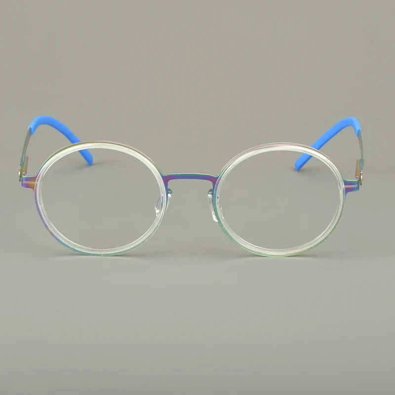 Classics Round Glasses Frame Eyeglasses Light Thin Screwless Acetate Ring Men Women Spectacle Germany Brand Design Oroshi 2025