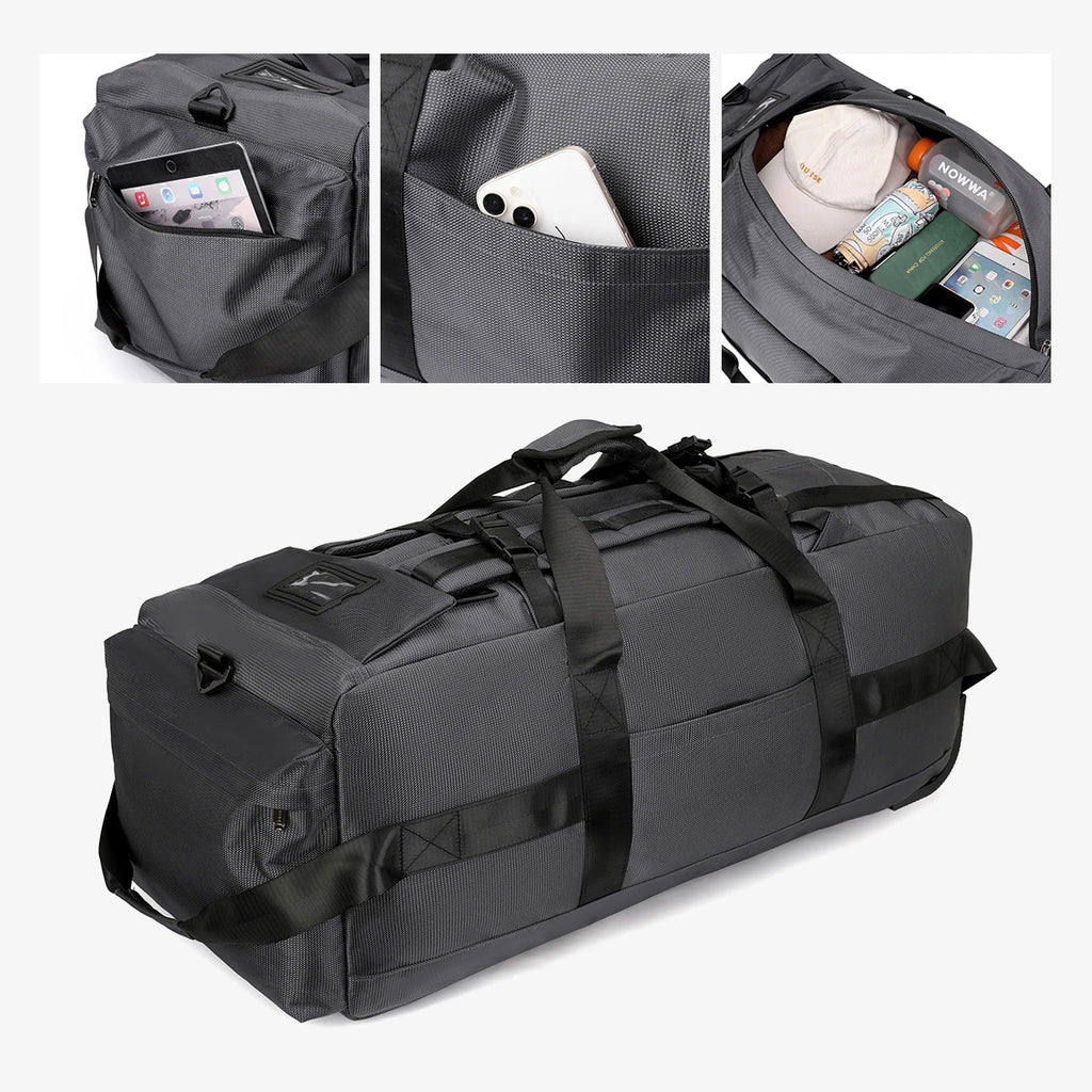 Travel Bag, Large-Capacity Handbag, Portable Outdoor Hand Luggage, Roller Travel Bag, Convenient and Practical Unisex Duffel Bag