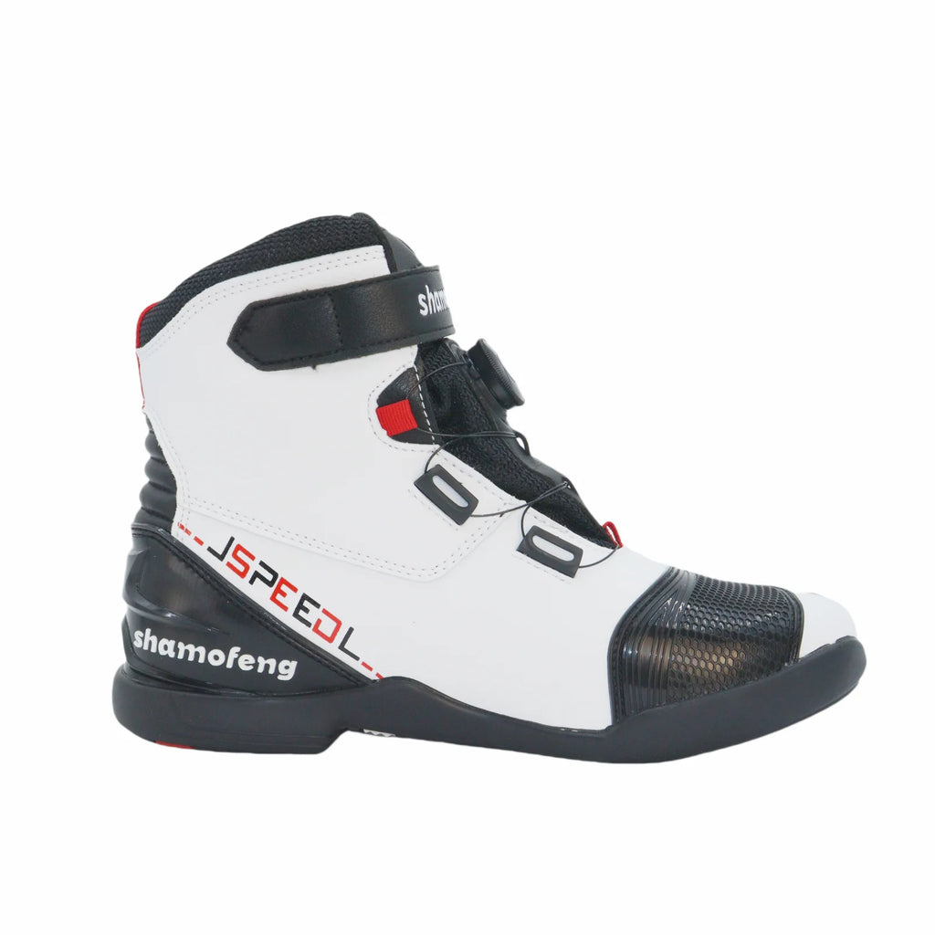 Men Motorcycle Riding Shoes Protective Design Adjustable Strap Secure Ride Boots Over The Nnkle Sports Cycling Equipment