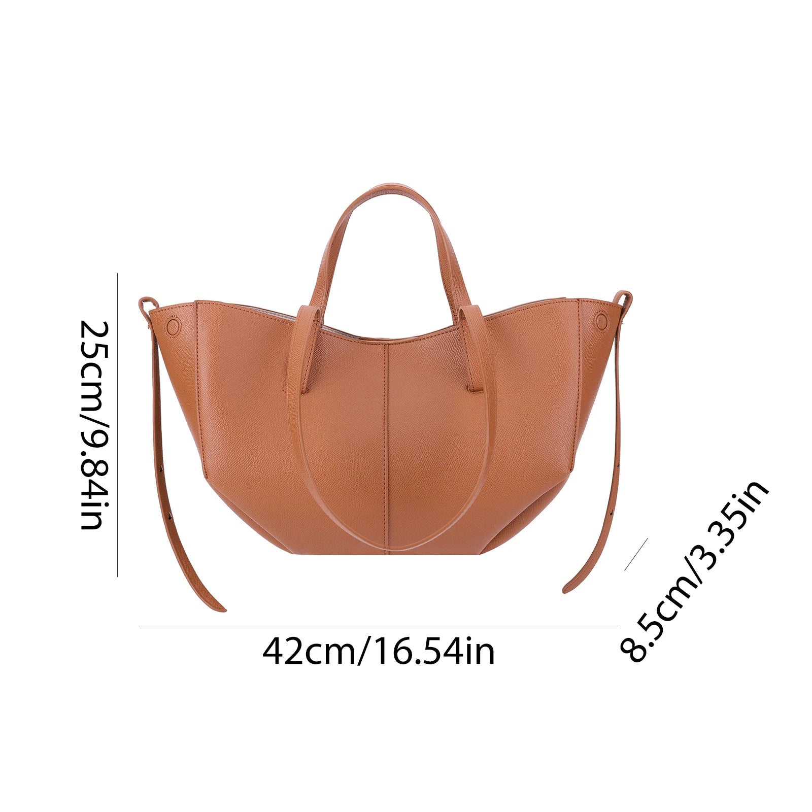 Ladies Large Capacity Underarm Bag Solid Casual Grocery Bag Women PU Leather Chic Shoulder Bag with Purse Commuting Tote Handbag