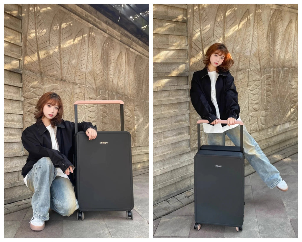 Wide Handlebar Rolling Luggage High-quality Durable PC Material Travel Balance Trolley Suitcase with 360° Spinner Wheel TSA Lock