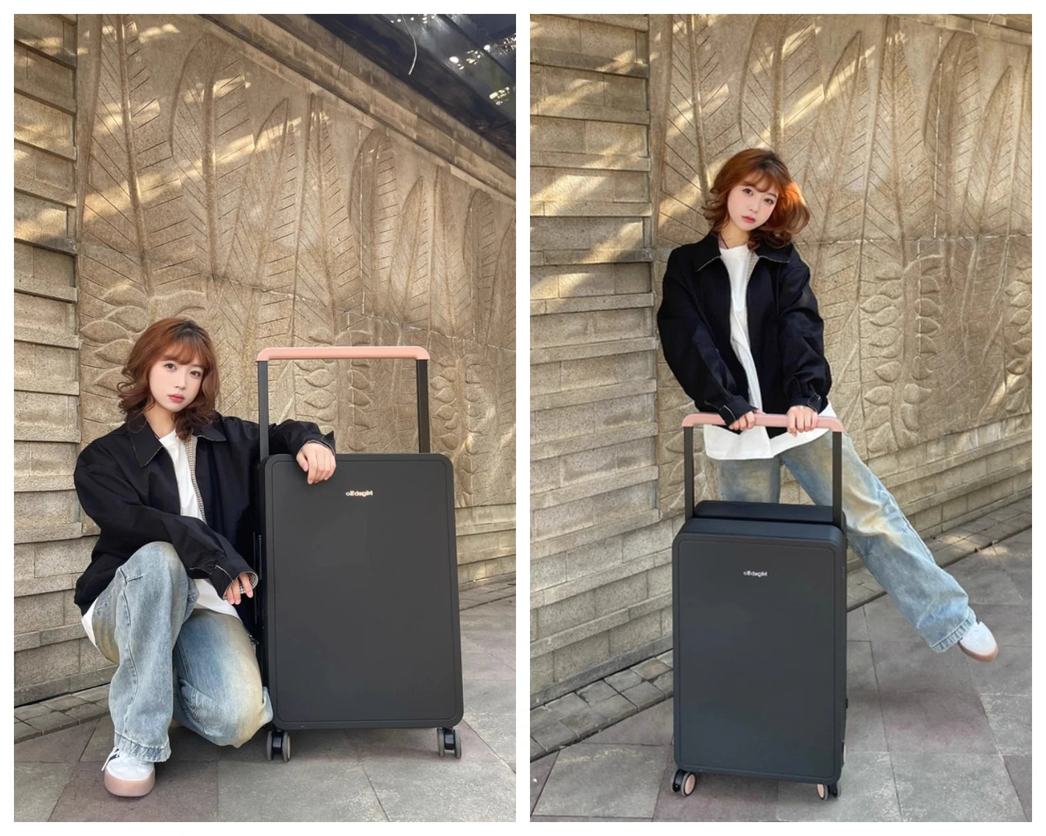 Wide Handlebar Rolling Luggage High-quality Durable PC Material Travel Balance Trolley Suitcase with 360° Spinner Wheel TSA Lock