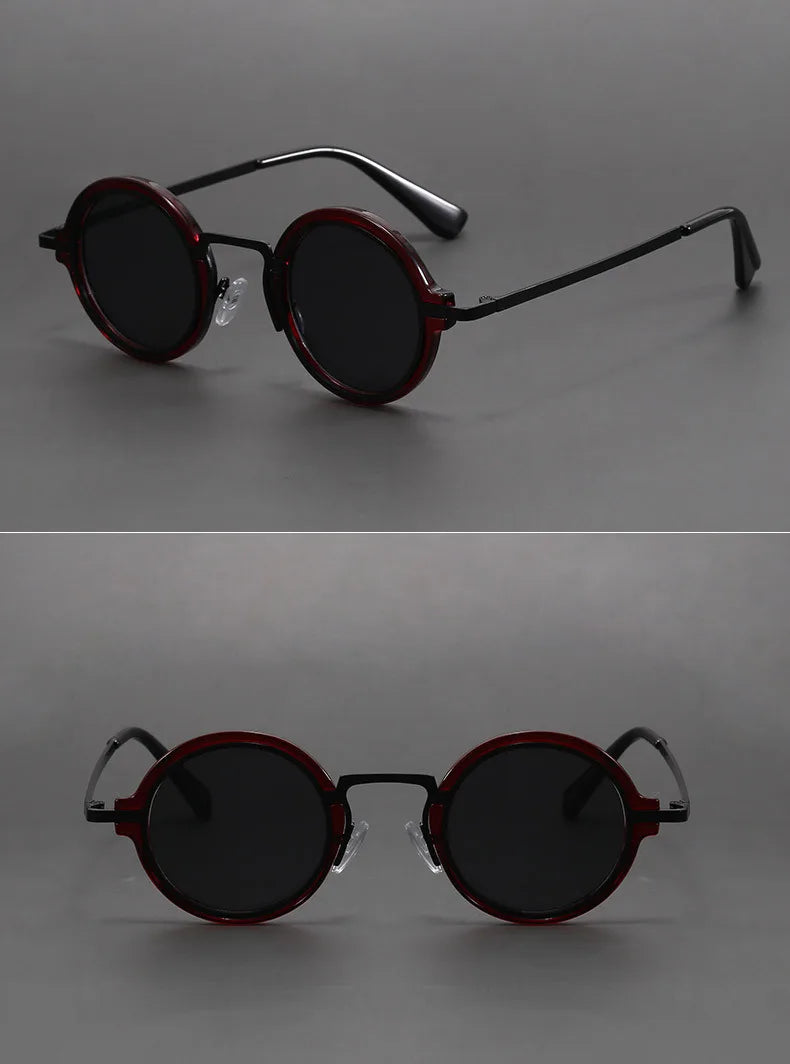 Men Vintage Steampunk Sunglases Women 2025 Luxury Design Metal Round Frame Sun Glasses Women Retro UV400 Shades Classic Eyewear