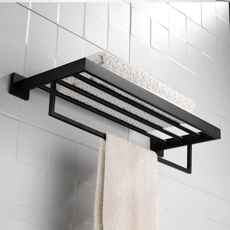 SANLUOIS High Quality SUS 304 Stainless Steel Bathroom Accessories Wall Monted Toilet Showerroom Towel Rack Bathroom Set