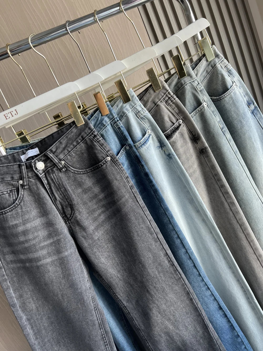 Z1975 straight height waist long jeans 2025 ETJ Autumn/Winter New Wash Product y2k Classic  Jeans for women