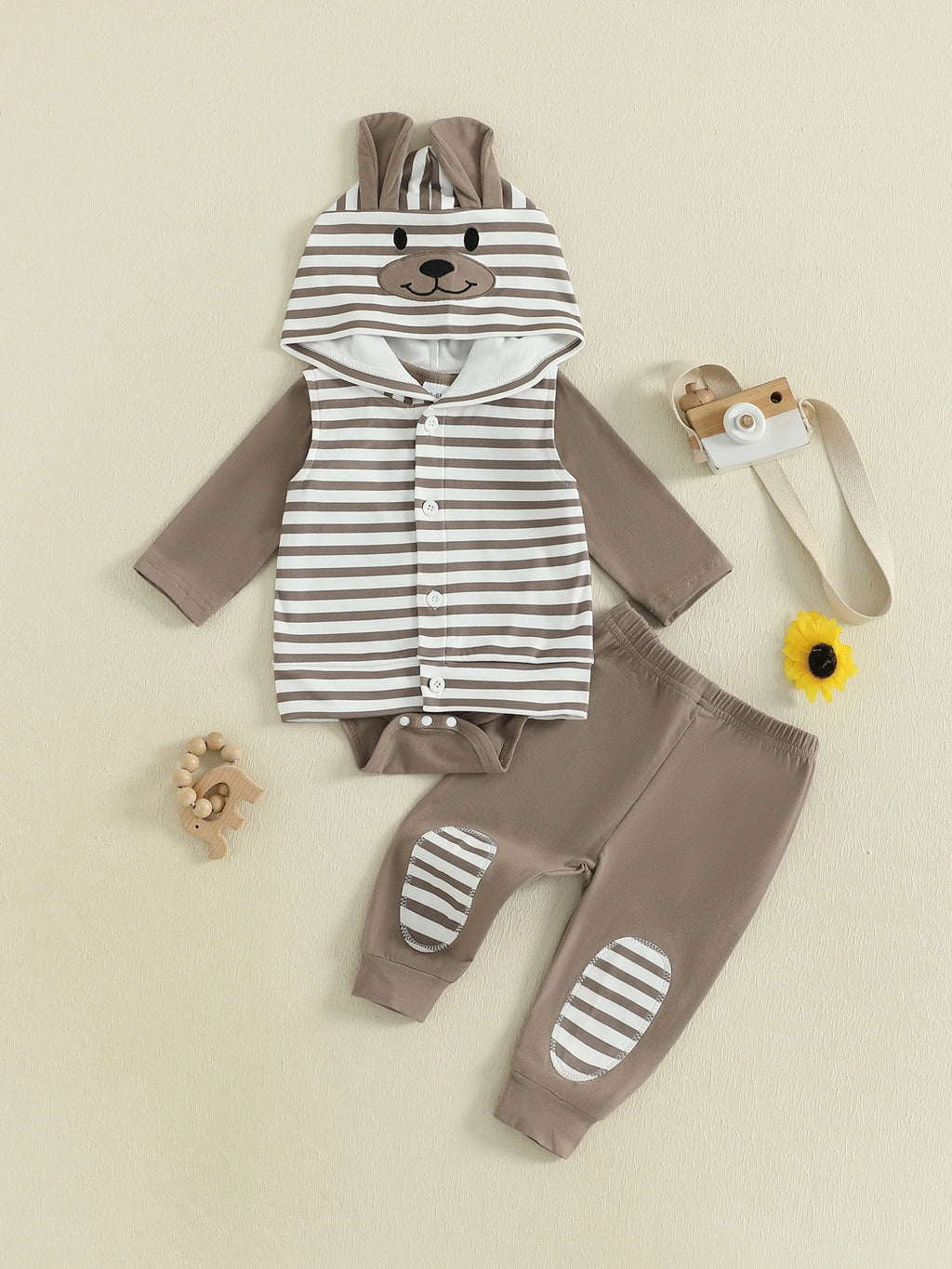 Toddler Boys 3-Piece Outfit Set Short Sleeve T-Shirt with Denim Jeans and Camouflage Jacket Spring Ensemble