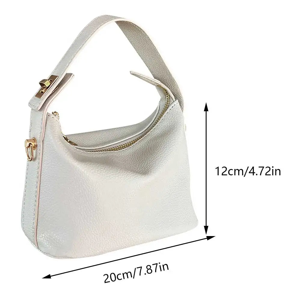 Lightweight PU Mini Purses Women Leather Mini Bag Solid Color Vegan Leather Crossbody Bags Zipper Closure All-Match Shoulder Bag