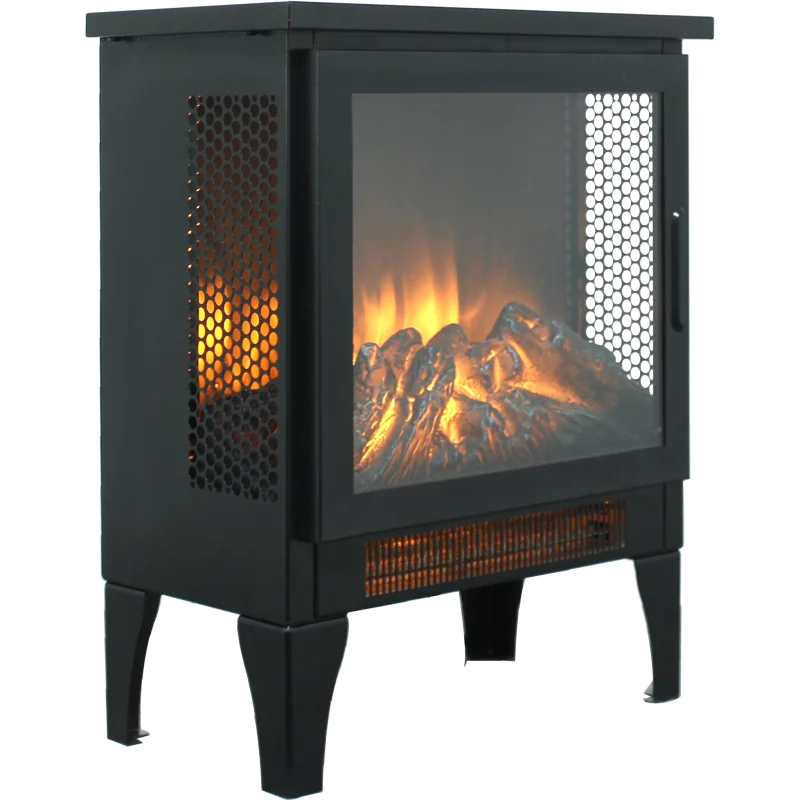 17 inch Freestanding Electric Fireplace Stove heater with 3D Flame effect