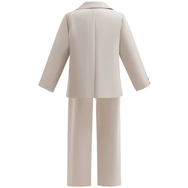 Baby Boy Formal Clothes Set White Gentleman Boys Jacket+Shirt+Pant 3PCS Infant Toddler Child Clothes Suit Baby Clothes 3-12Y