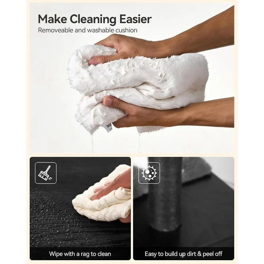 Gothic Cat Tree 67 Cat Tower for Indoor Cats Ideal for Large Cats Up to 20 lbs+ Features ExtraLarge Padded Platform SisalCovere