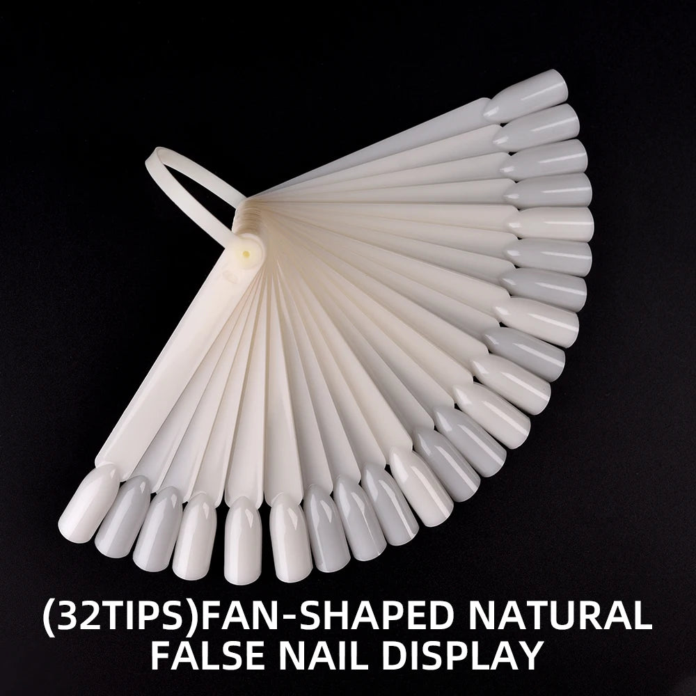 False Nails Tips Display Sticks Clear Nail Swatch Nail Gel Polish Showing Chart Manicure Polish Practice Training Display Board