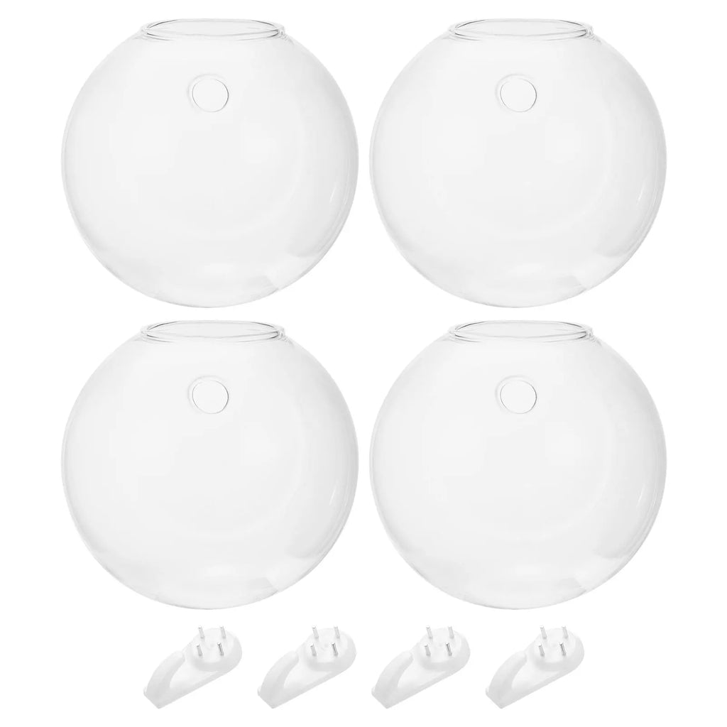 Wall Vases for Flowers, 4 Pcs Planters Hanging Glass Terrariums Propagation Station for Home Office Decor Housewarming Gifts