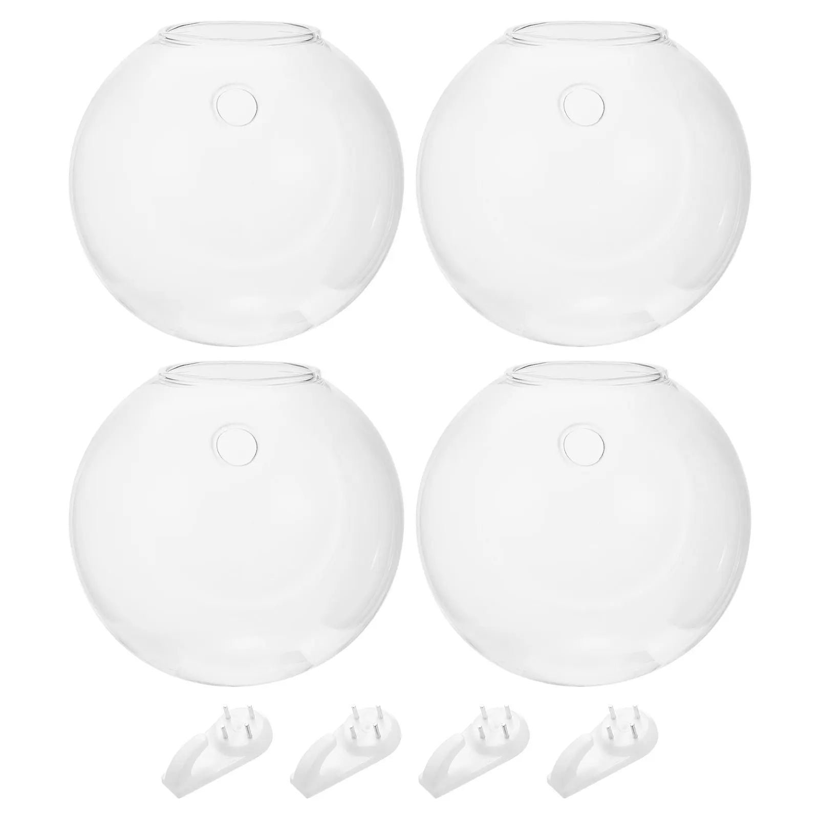 Wall Vases for Flowers, 4 Pcs Planters Hanging Glass Terrariums Propagation Station for Home Office Decor Housewarming Gifts
