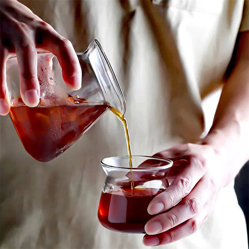 500ml Hand-brewed Glass Coffee Pot Ice Coffee Sharing Pot 210ml Coffee Aroma Cup Hand Brewing Coffee Bariata Tools