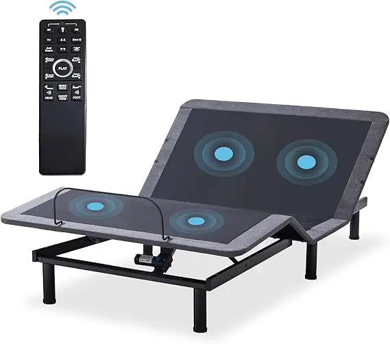 Adjustable Bed Frame Base Queen with Massage,Wireless Remote Control,Ergonomic Motorized Head and Foot Incline,Zero Gravity,Ant