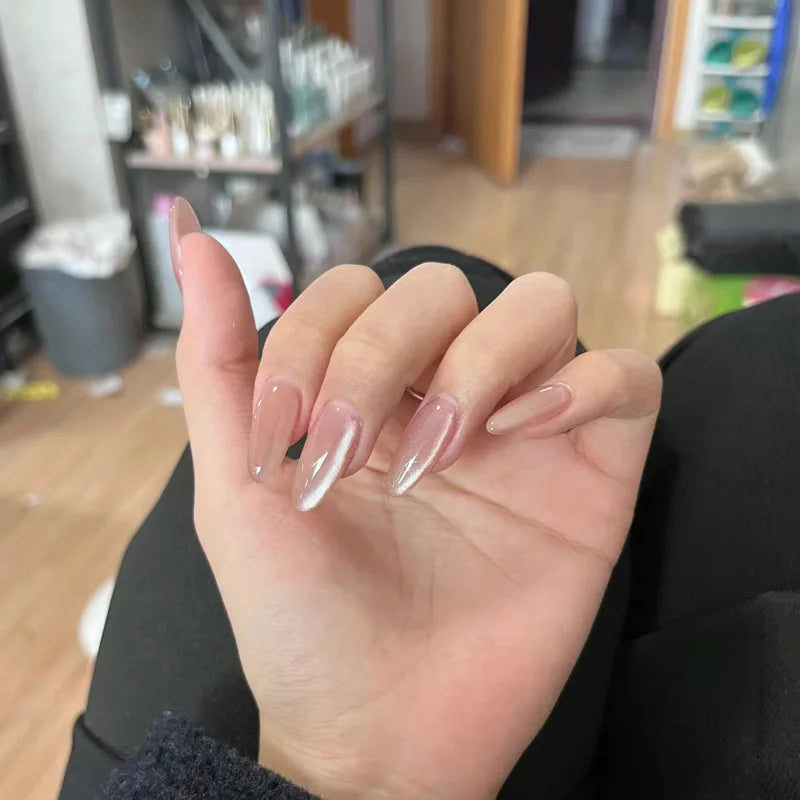 24pc Colorful Almond Press on Nails Simple Fake Nails Kawaii False Nails Artificial Tips Накладные Ногти Uñas Postizas Mujer 네일팁