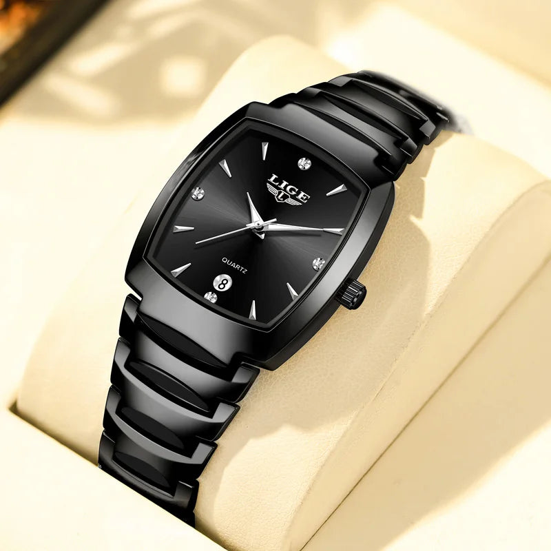 LIGE New Ladies Waterproof Watch Luxury Stainless Steel Women Watches Creative Fashion Original Elegant Quartz Wristwatch Gift