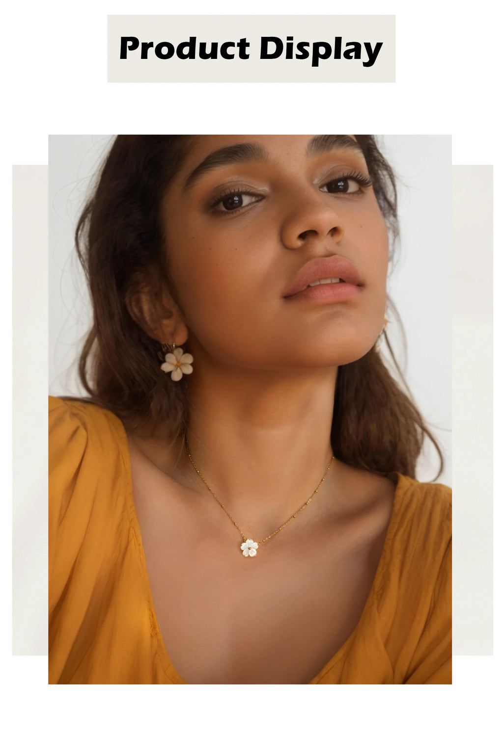 Fashion White Shell Sakura Pendant Necklace Vintage Stainless Steel Metal 2024 Exquisite Charm Flower Jewelry Gift