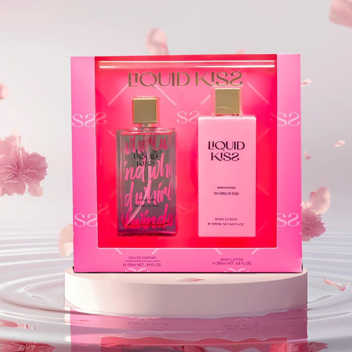 LIQUID KISS Mist Lotion Set for Women Body Mist Gift Sets 3.4 oz Eau de Parfum Spray 6.8oz Body Lotion WHIRLWIND Fragrance 2 Pc