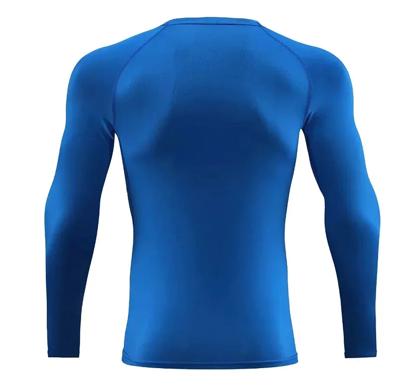 Men Long Sleeve Slim Tops Tees Sportswear Gym Fitness Compression T-shirt Running Football Jersey Outdoor Jogging Tight Quick