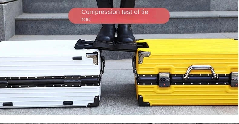 Suitcase Aluminum Frame 20 inch Carrier Trolley Case Removable Universal Wheels 22-30 inch Large Capacity Travel Suitcases