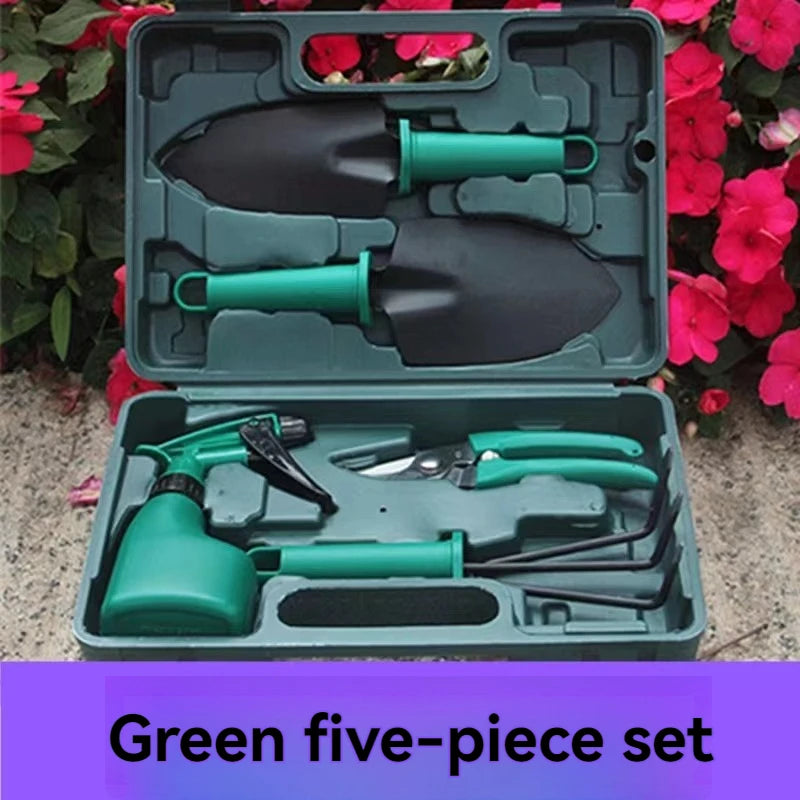 Garden tool set, gardening gift 10 pieces of plant hand tool set, suitable for women and men gardeners