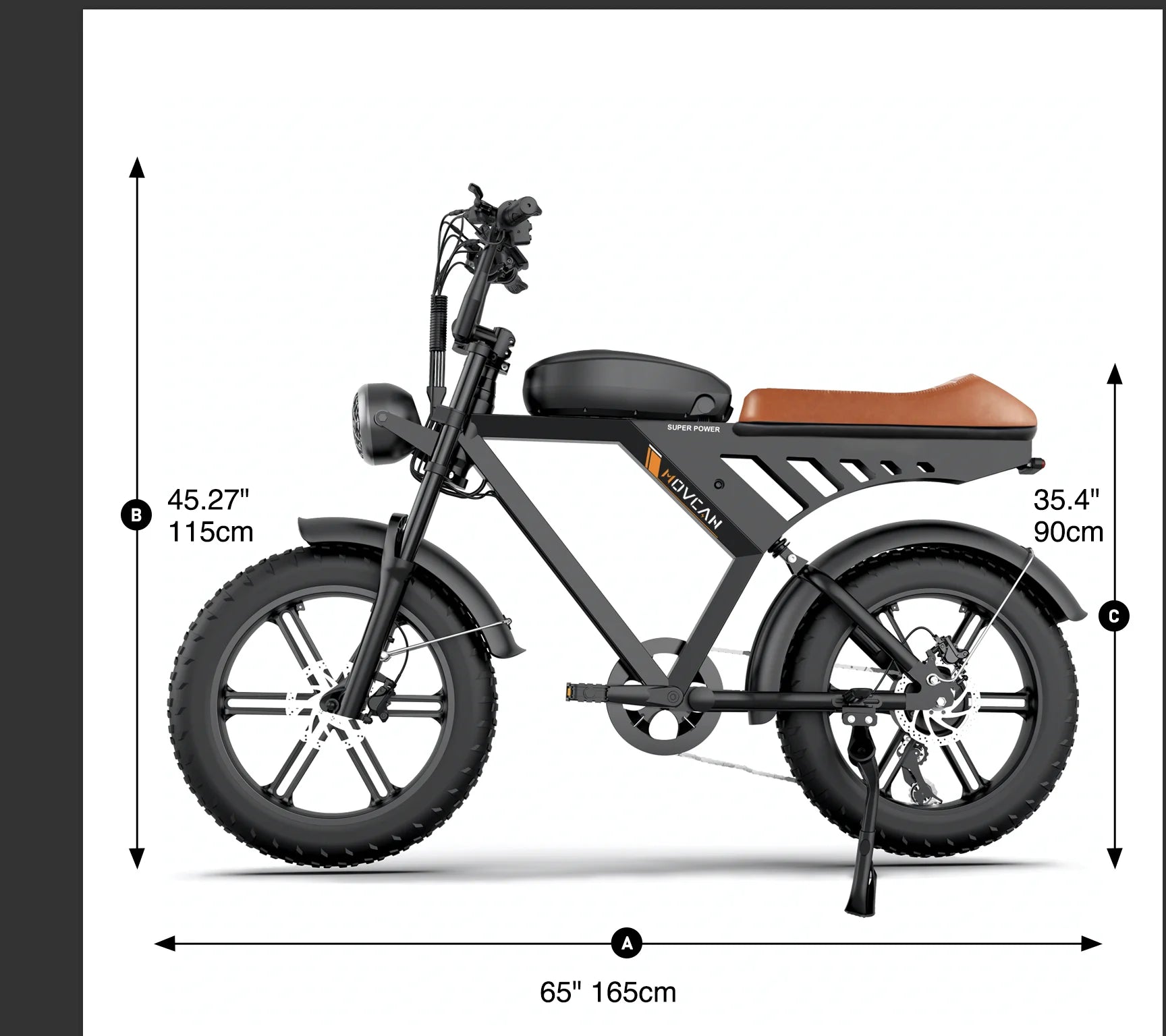 Movcan, V30, Adult Electric Bike, 20MPH 40 Miles, 750W Brushless Motor, Removable Battery 48V 15.6AH, Commuter Electric Bike