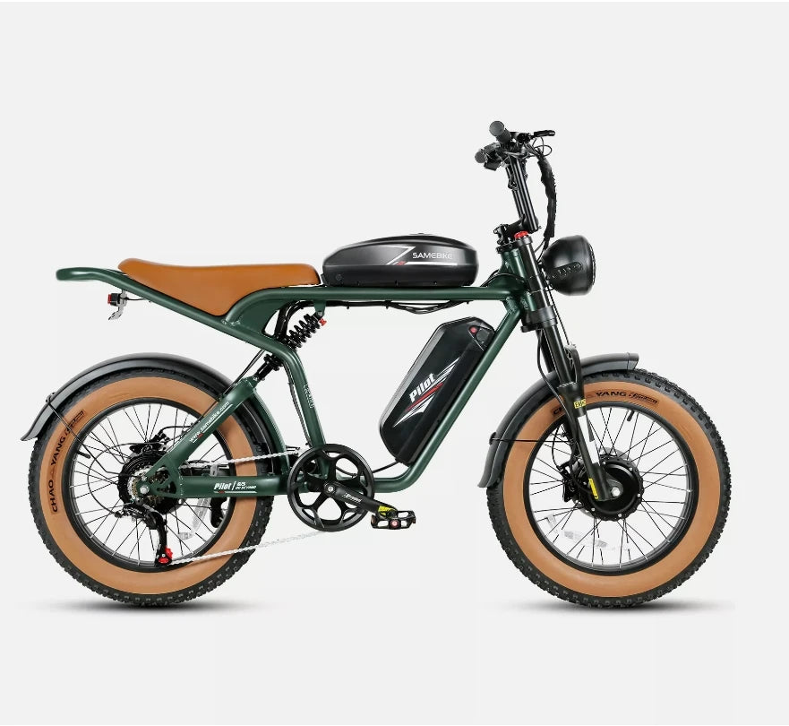 SAMEBIKE M20-III 20" Electric Mountain bike 2000W Dual motor 48V 32Ah E-bike Full Suspension Moped  45km/h offroad MTB