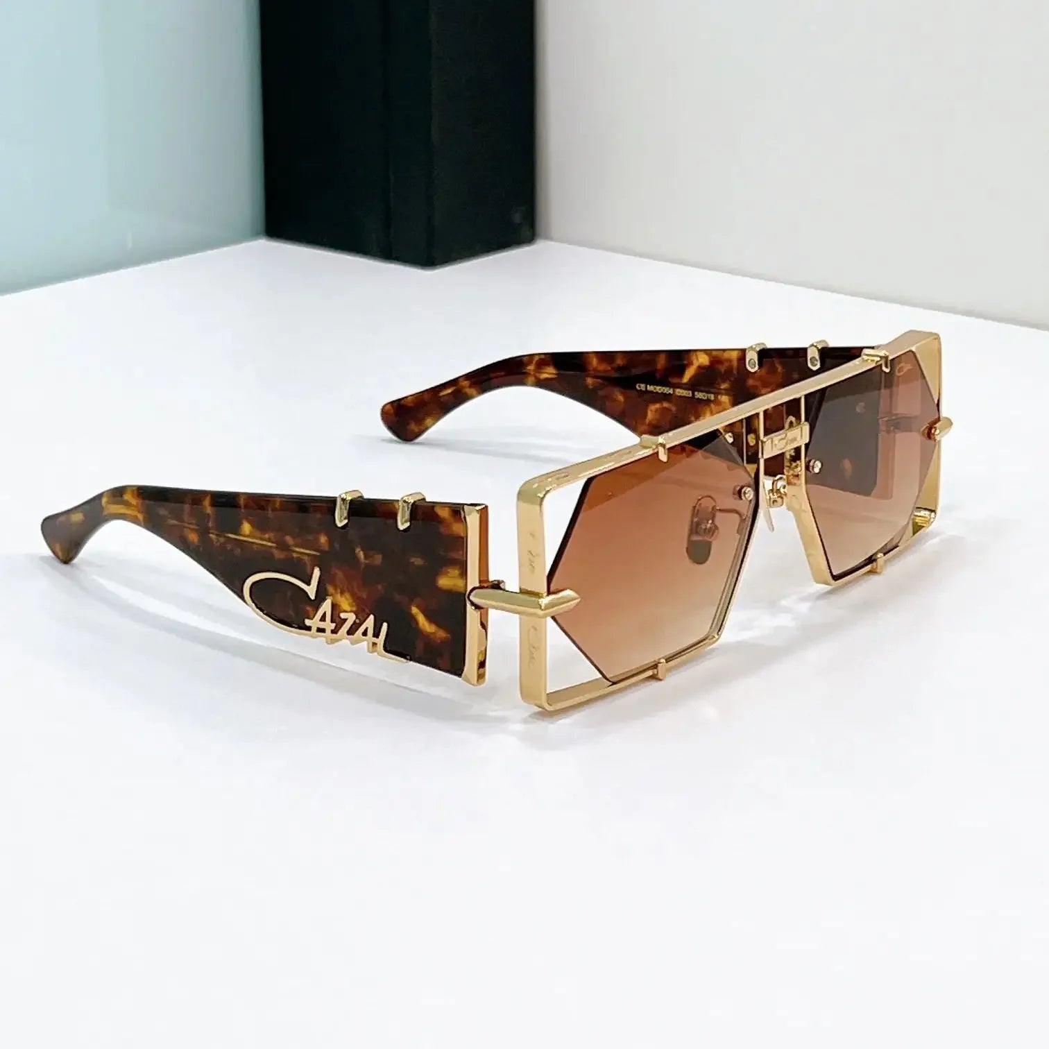 New Arrival ORIGINALCAZAL MOD004 Oversized Red Acetate Frame Men Eyewear Fashion Vintage Top Quality Luxury Women Sunglasses